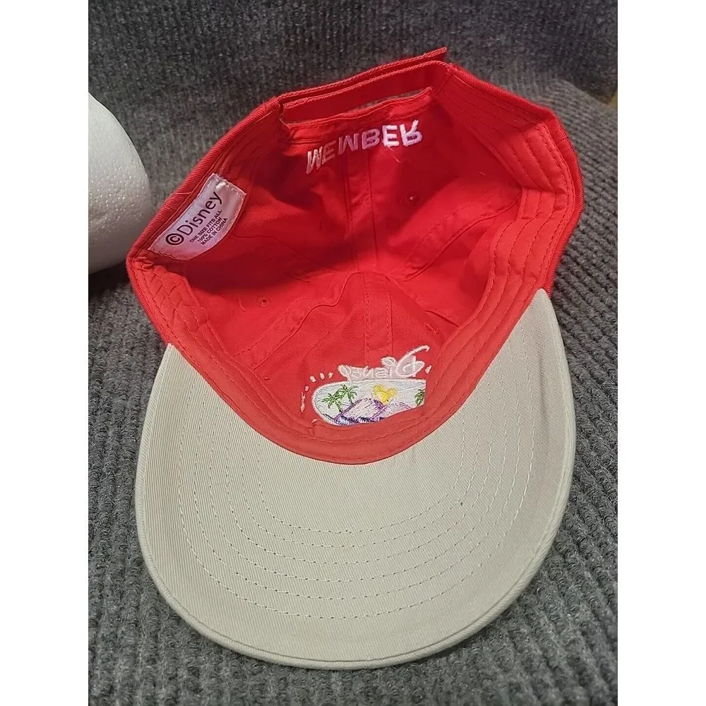 Disney Vacation Club Member Exclusive Hat‎ Walt Disney World Red Adjustable Hat
